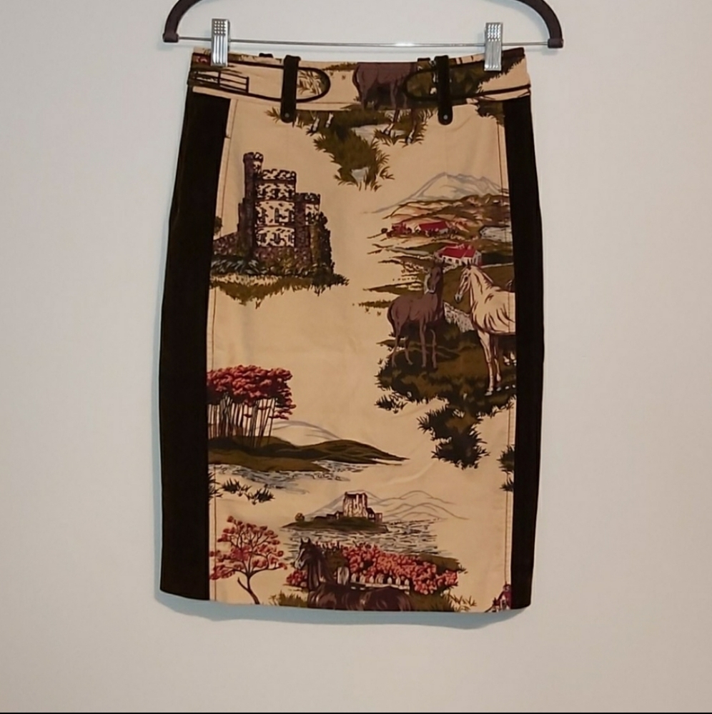 Cartonnier anthropology high waisted pencil skirt